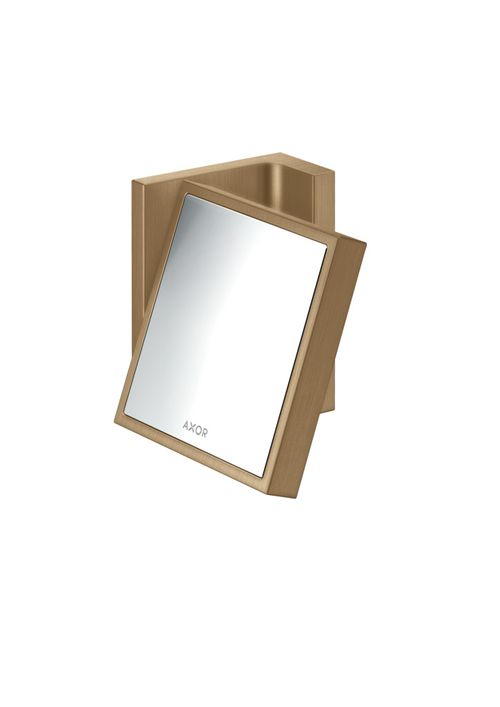 AXOR-HG-AXOR-Universal-Rectangular-Rasierspiegel-Brushed-Bronze-42649140 gallery number 1